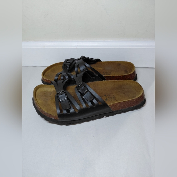 Betula By Birkenstock Shoes - Betula By Birkenstock Women Size 38/7 Us Narrow Black Strappy Sandals